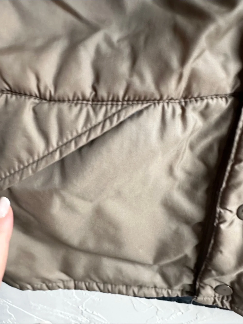 Vintage Envoy The Now Jacket Puffer Vest Taupe Gorpcore Utility Unisex Sz L
